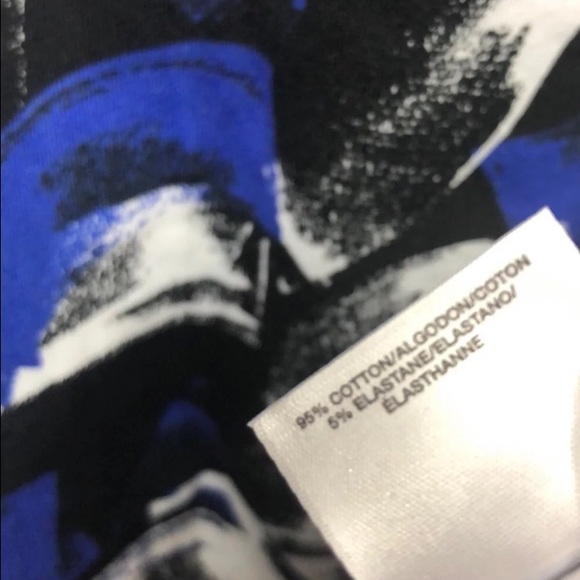 Anne Klein Brush Strokes Tie Sleeve Top 2X NEW - Picture 3 of 8